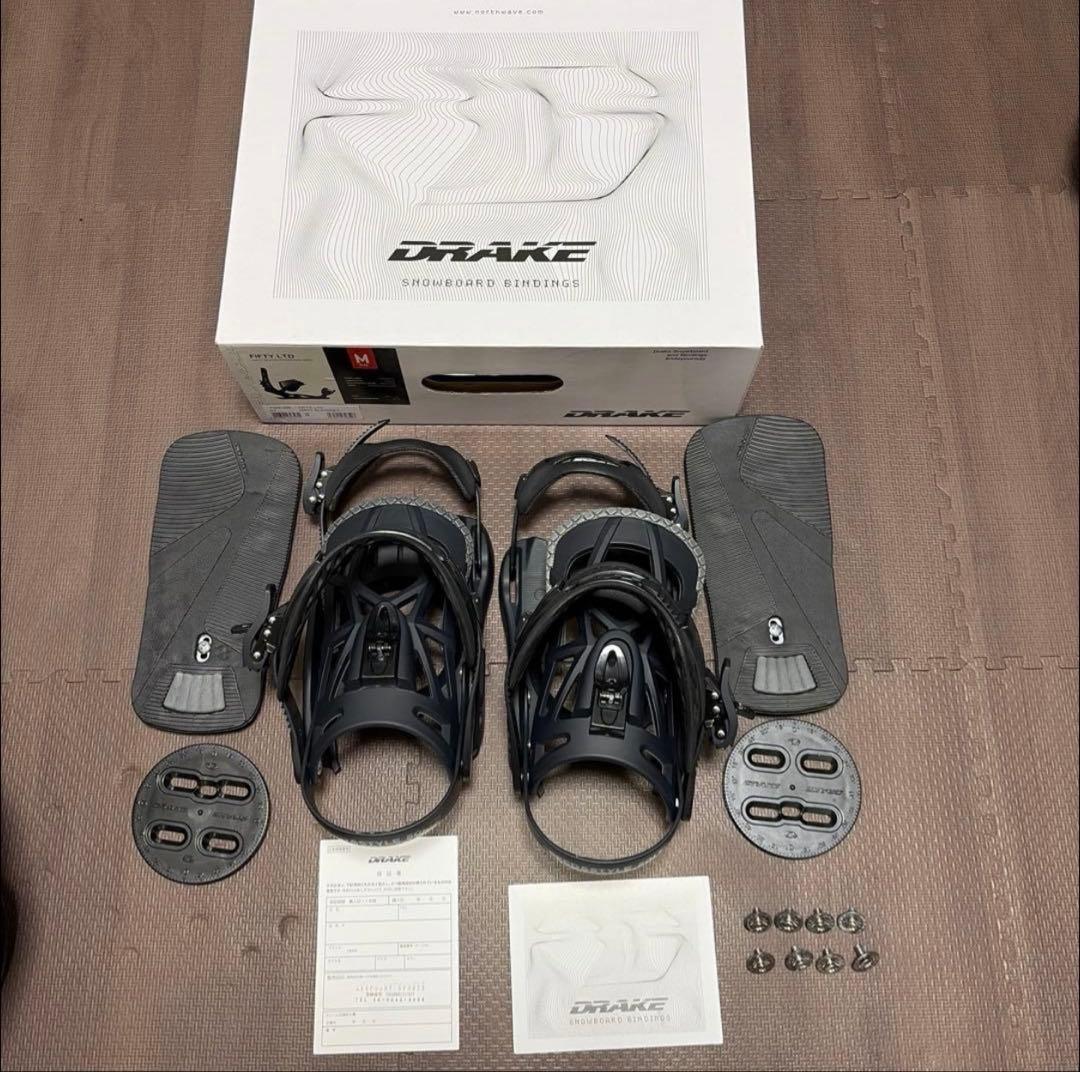 DRAKE FIFTY LTD ビンディング M ブラック 23-24 日本限定 ドレイク（DRAKE）（メンズ、レディース）スノーボードビンディング 23