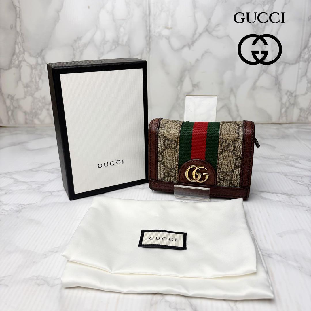 011 美品 GUCCI 二つ折り財布 シェリーライン GGスプリーム uz6 - メルカリ