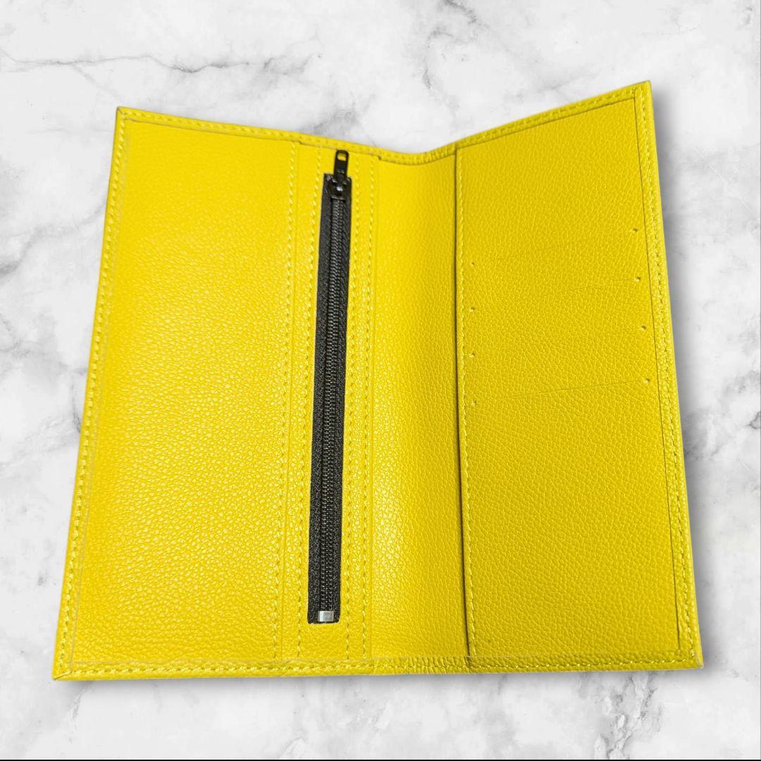 皇居財布 イエロー 長財布 ファスナー付き - メルカリ