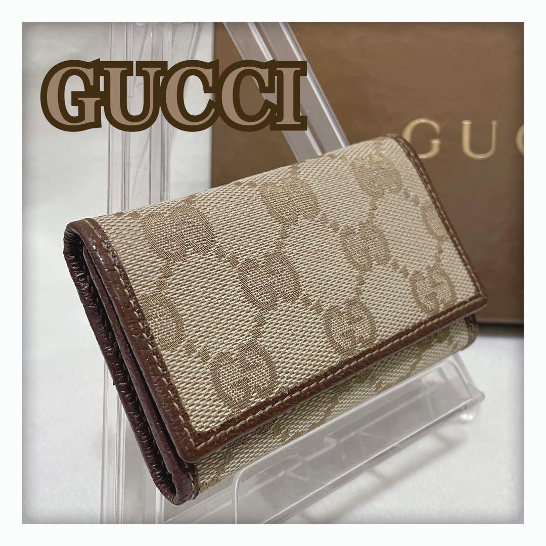 ✨人気✨ GUCCI グッチ キャンバス 6連 キーケース ブラウン - メルカリ