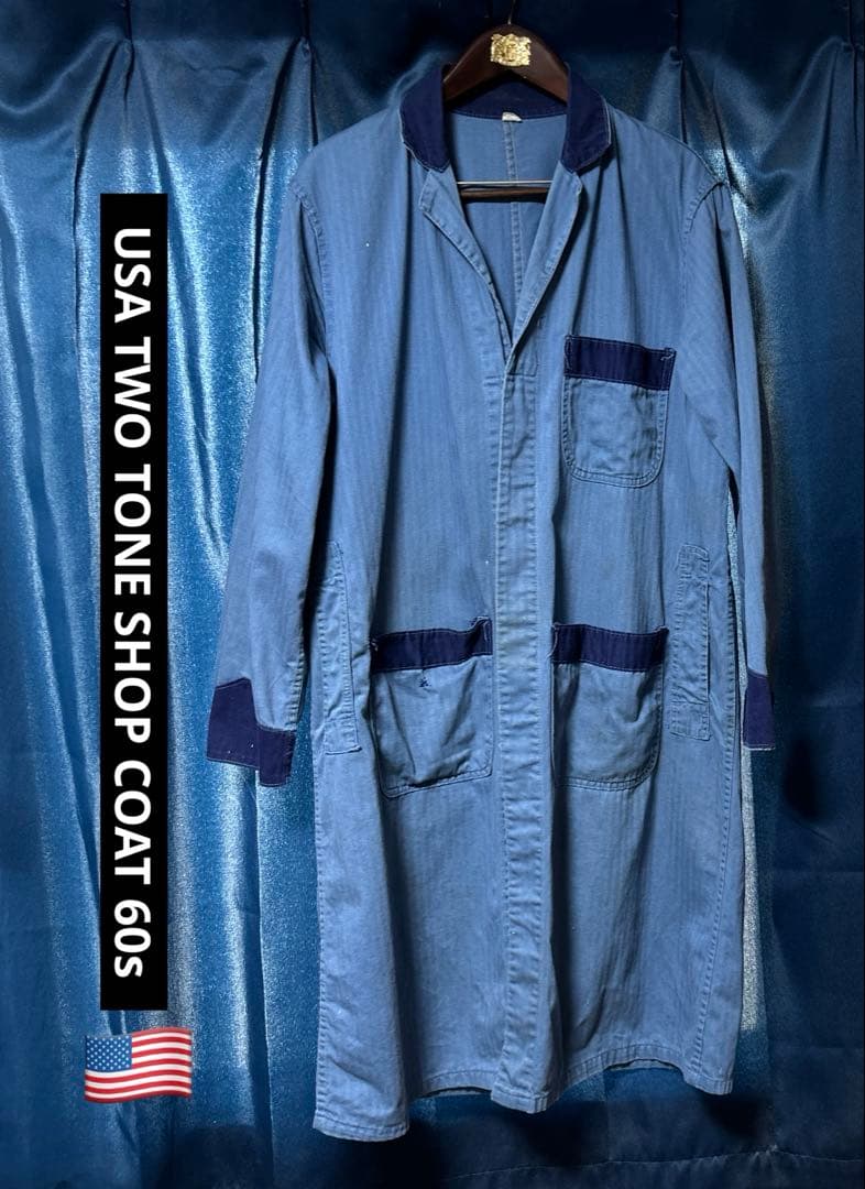 USA ツートン ショップコート 60年代 UNION MADE サイズ40R - メルカリ