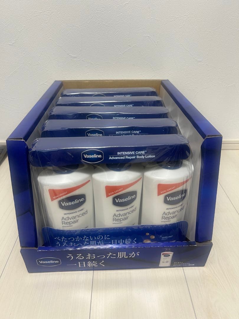 【komiwabu】ヴァセリン リペア ボディローション 3本×5セット Vaseline（ヴァセリン） アドバンスドリペア ボディローション 3本