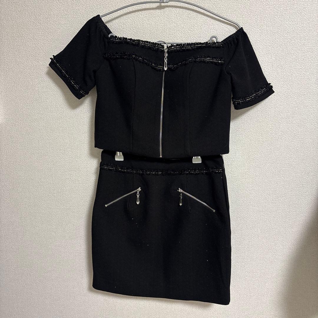 IRMA イルマ S ブラック オフショルダーセットアップ オフショル