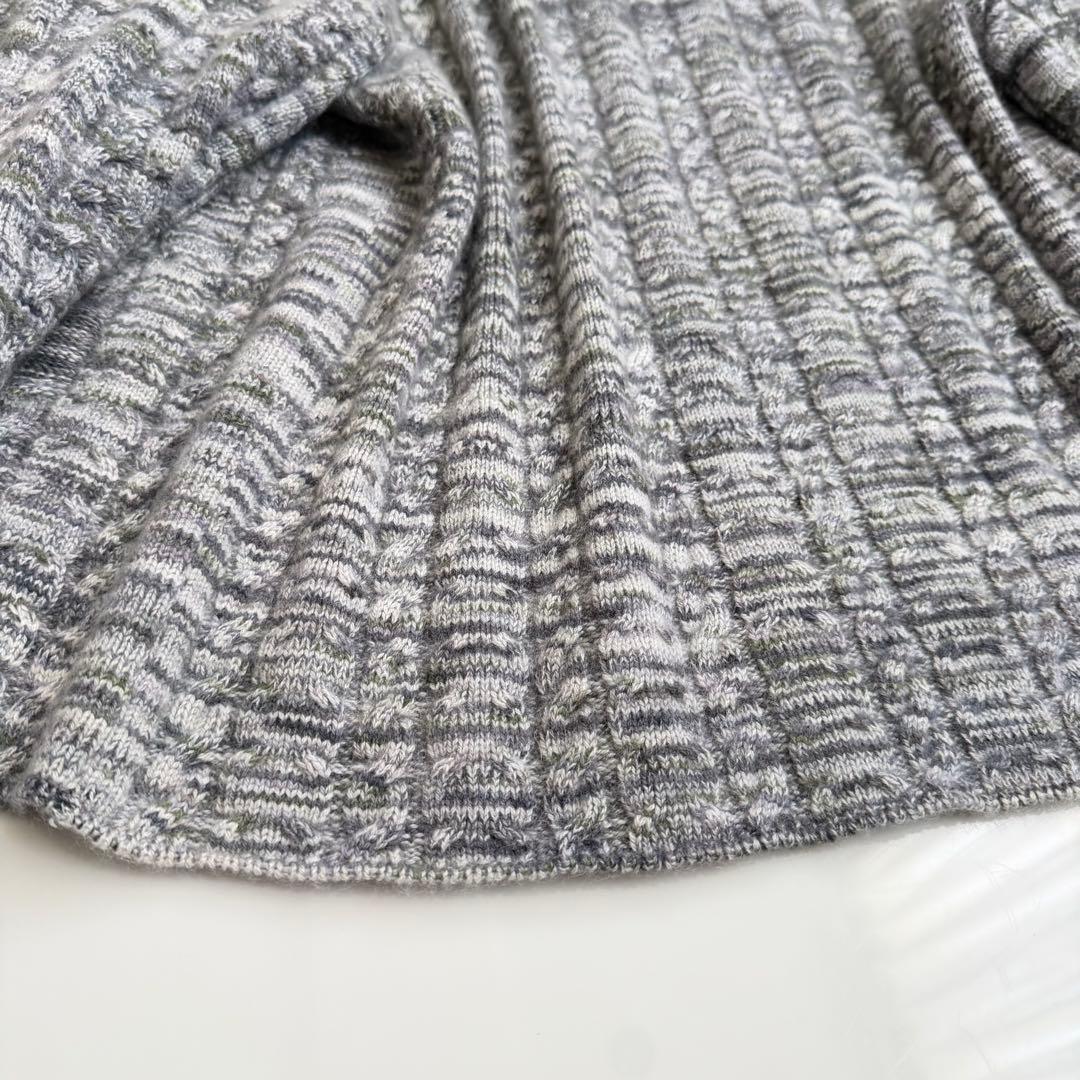 銀座和光取扱) イダスクラッチ ♡ 肉厚カシミヤニットジャケット グレー