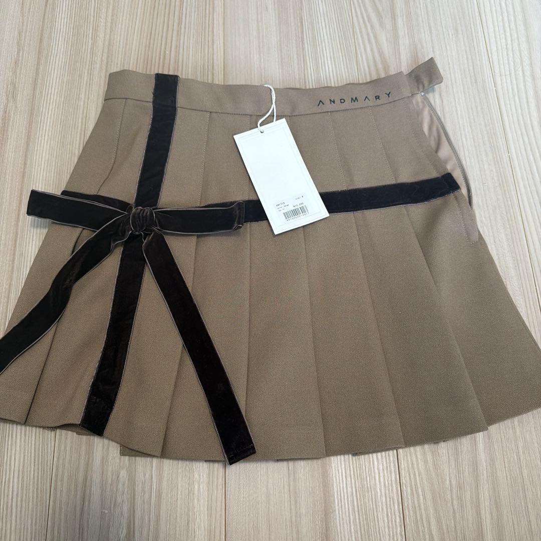 Valentine ribbon mini skirt / beige (M) - メルカリ
