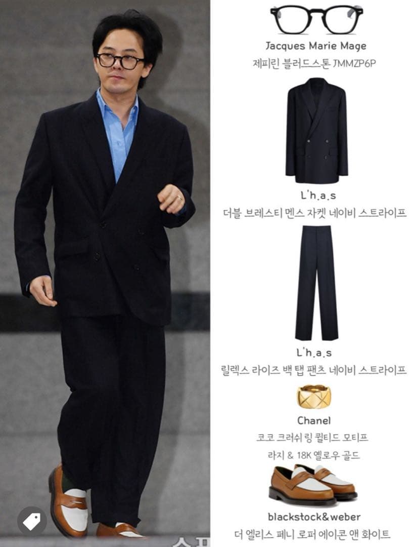 Lhas ネイビー セットアップ Gdragon ジヨン着用 Lhas ネイビー セットアップ Gdragon ジヨン着用 - メルカリ