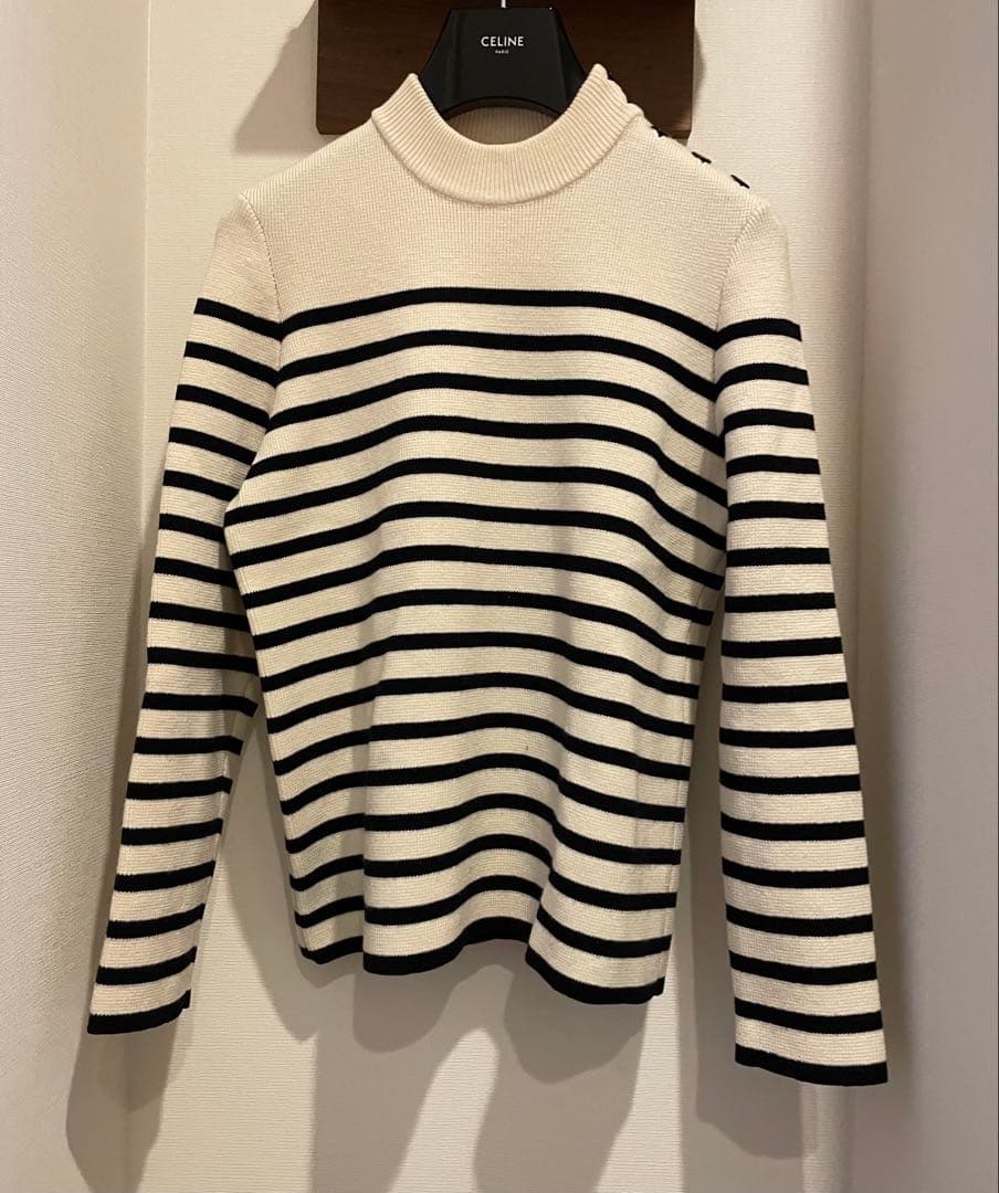 セリーヌ celine ボーダーニット エディスリマン レザー フレンチ