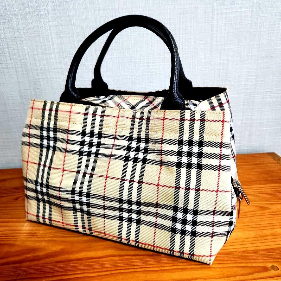 バーバリーブルーレーベル ノバチェック ハンドバッグさ - メルカリ