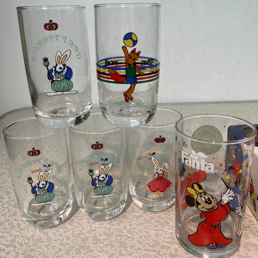 昭和レトロ ガラスコップ ファンタ ミッキーマウス マジックグラス