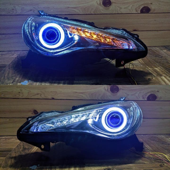 ゆ 86 ZN6 イカリング シーケンシャル ヘッドライト 黄ばみ無し