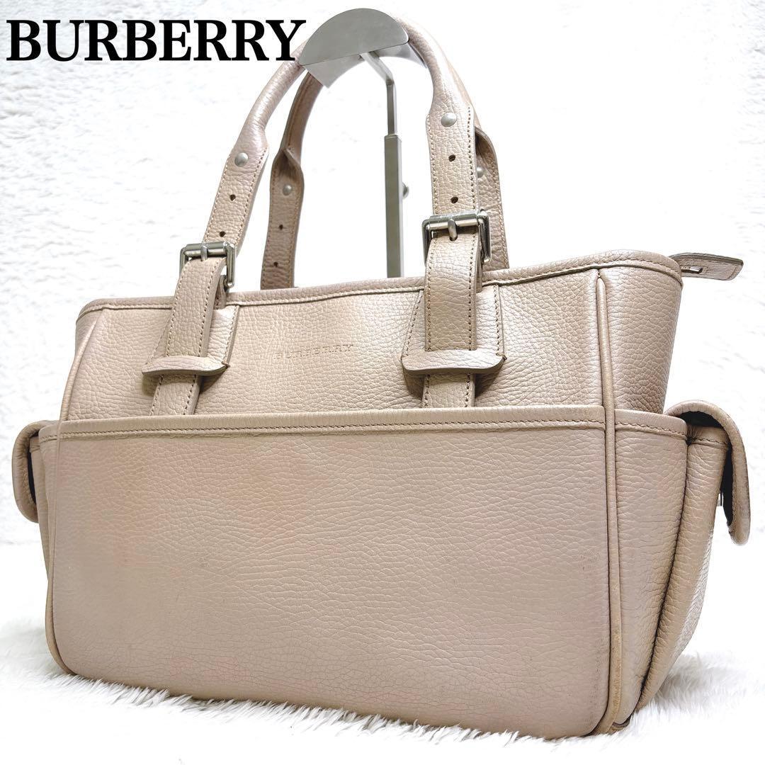 BURBERRY バーバリー オールレザー ハンドバッグ ノバチェック - メルカリ