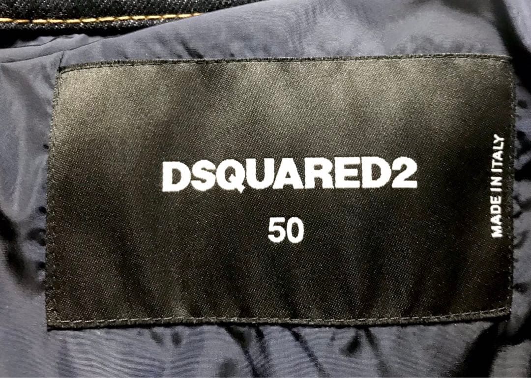 未使用Dsquared2 ディースク ダウンジャケット50 デニム 明石家さんま