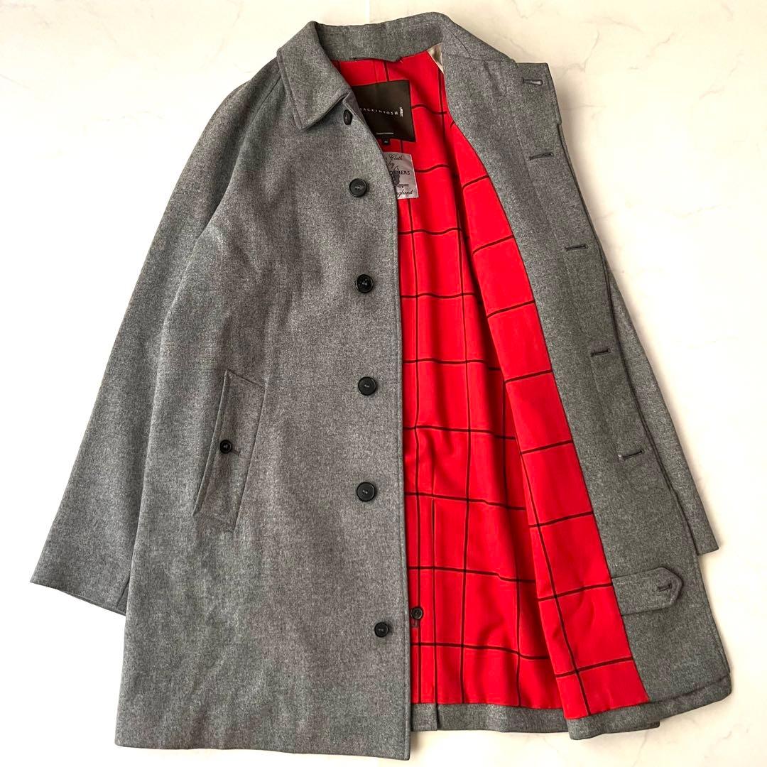 マッキントッシュ フォックスブラザーズ ステンカラーコート 42 XL グレー マッキントッシュ フォックスブラザーズ ステンカラーコート 42 XL