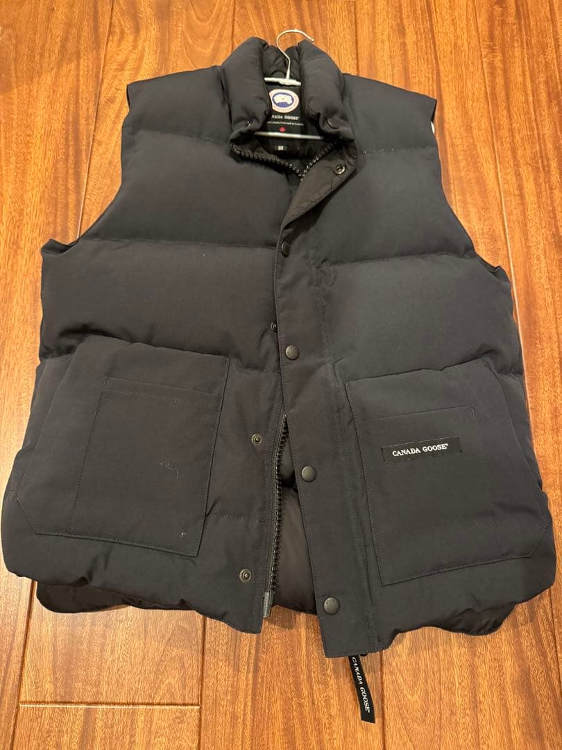   ブラックダウンベスト M トリコットベロアダウンベスト セットアップ （ダウンジャケット