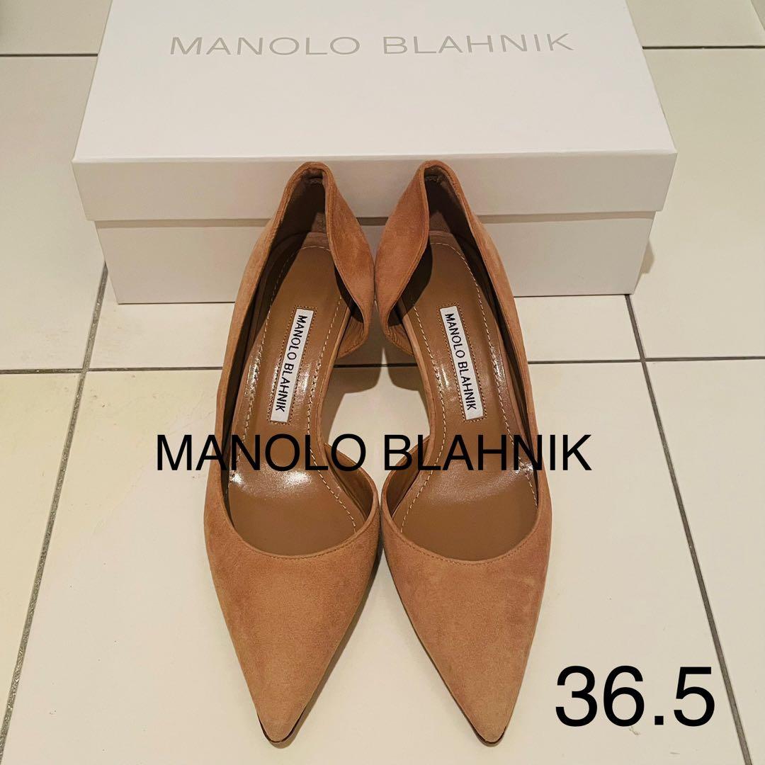 極美品 MANOLO BLAHNIK スエードパンプス 36.5 中古・古着通販】Manolo Blahnik (マノロブラニク) スウェードパンプス