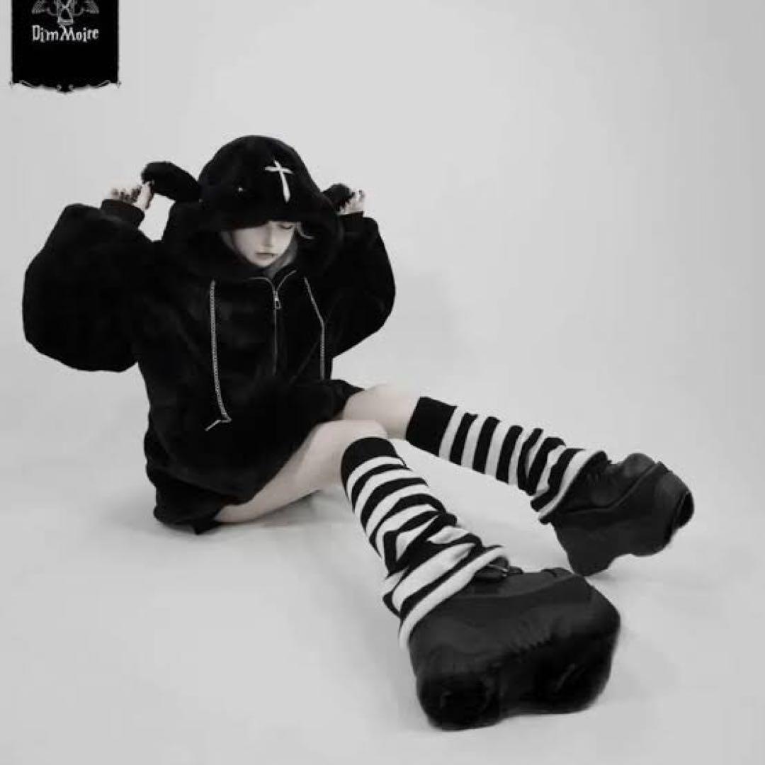 DimMoire ディムモアール BABY SHEEP ファー パーカー 黒 - メルカリ