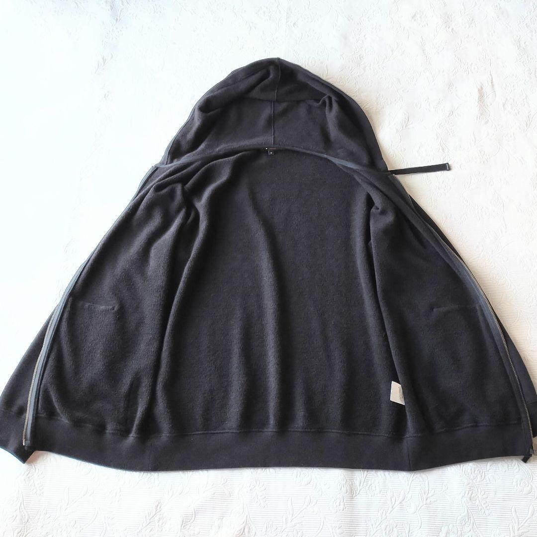 美品　アニエスベー　ジップアップ　パーカー　ブラック　黒　ロゴ