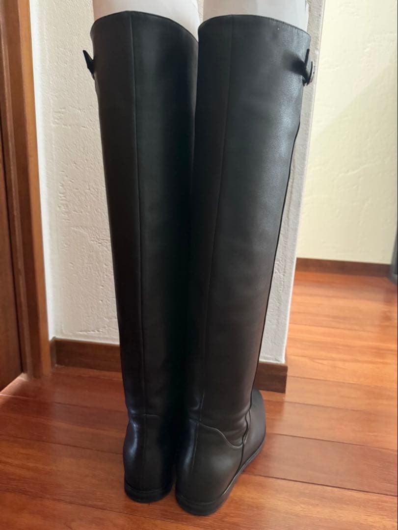 ODETTE E ODILE サイドトップベルト ロングブーツ 黒 23.5cm