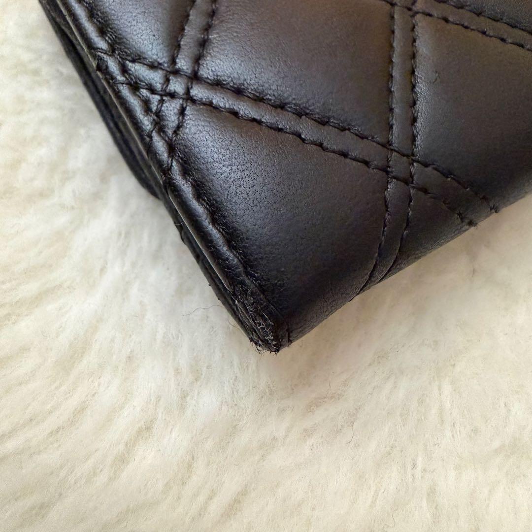 シャネル マトラッセ カードケース 名刺入れ 黒 ブラック ミニ財布 20