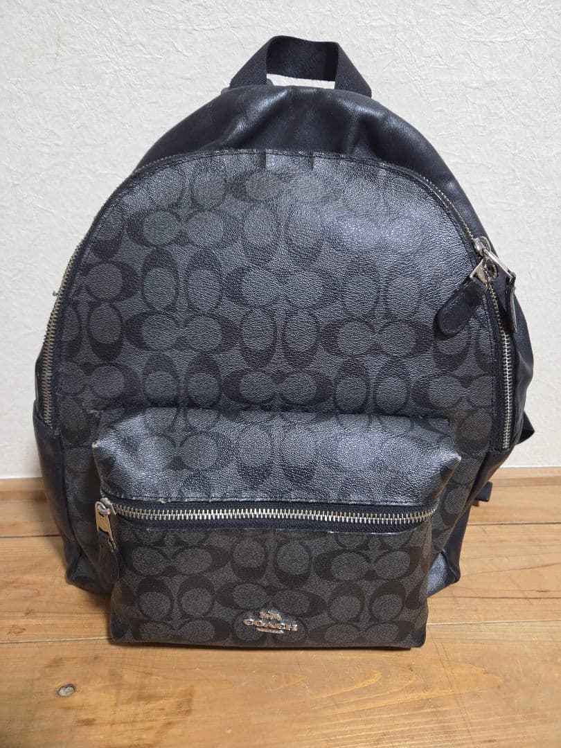 訳あり】コーチ coach リュック デイパック シグネチャー PVC レザー