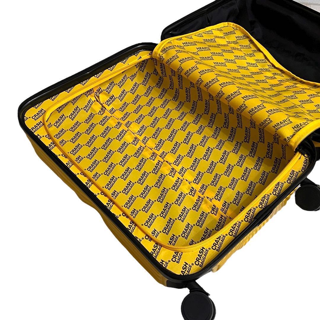 《超美品》クラッシュバゲージ スーツケース Sサイズ 40L 4輪 イエロー 黄