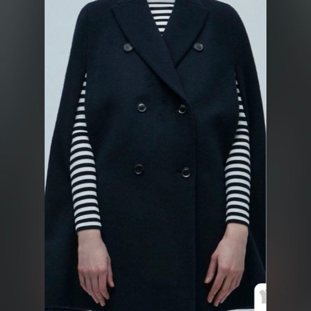 定価9.2万/2023年♡ベイジ CLOVIS ケープ ポンチョ ダブル ウール