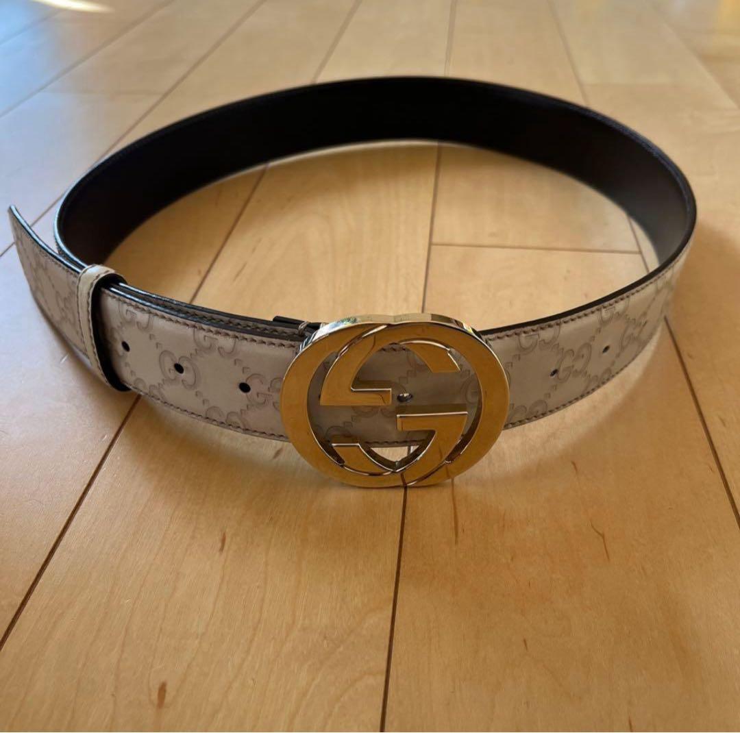 大幅値下げしました！早く売りたいので今日まで値下げしてますGUCCI ベルト GUCCI（グッチ） ベルト メンズ ガチャベルト 穴なし 新品 キャンバス