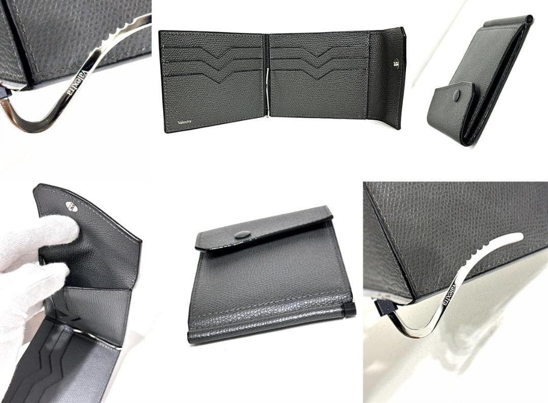 新品同様　ギャラ付き　2025　ヴァレクストラ　グリップ　レザー マネークリップ
