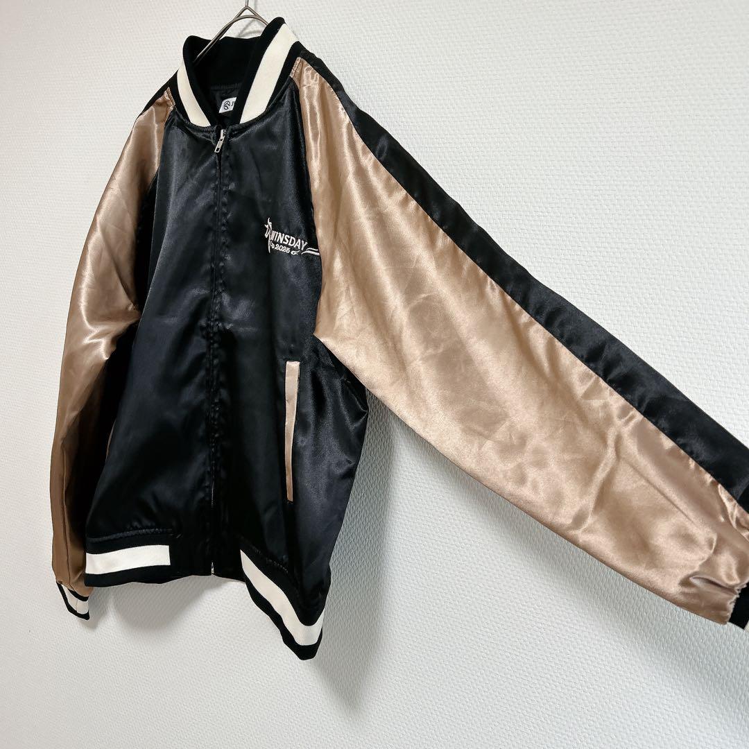 新品✨ JRA スカジャン L ブラック ゴールド 競馬 ウインズデー 競馬