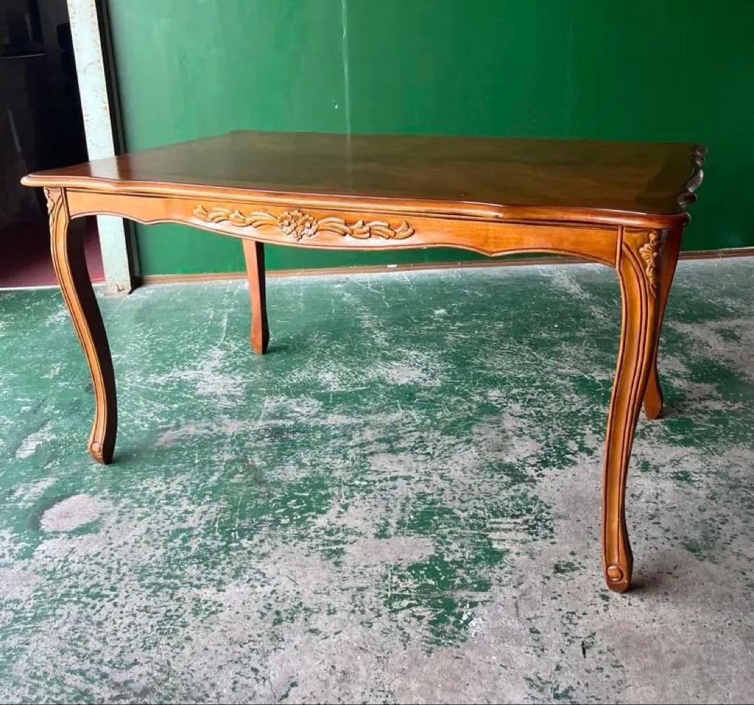 イタリア ダイニングテーブル アンティーク　　猫脚 インテリア ビンテージ 楽天市場】イタリア製 象嵌ダイニングテーブル 幅200cm/ イタリア