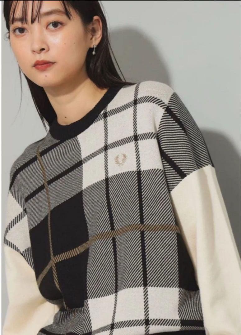 FRED PERRY × Ray BEAMS / 別注 タータンチェック ニット - メルカリ