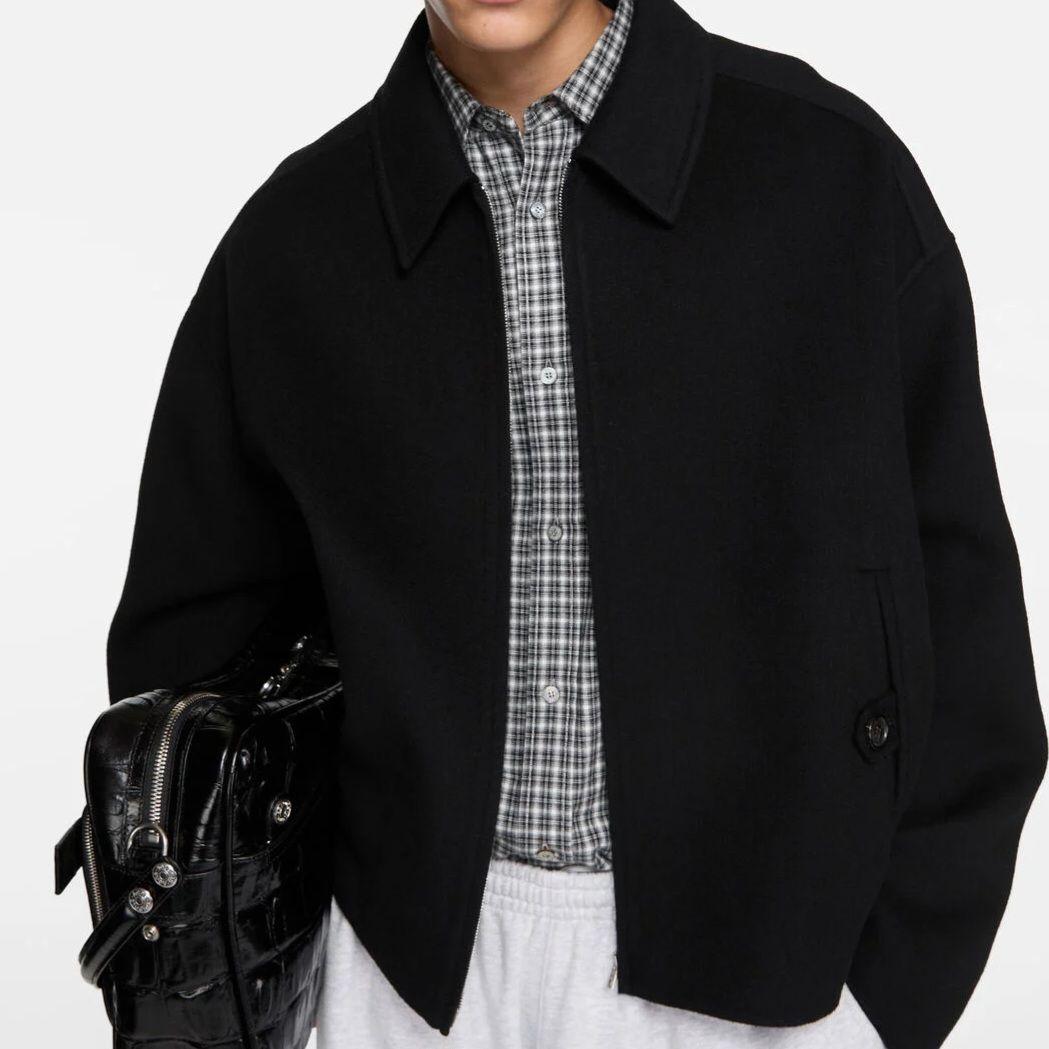 【ほぼ未使用】Acne Studios カシミヤジャケット メンズブラック44 Acne Studios: ブラック カシミヤ ジャケット | SSENSE 日本