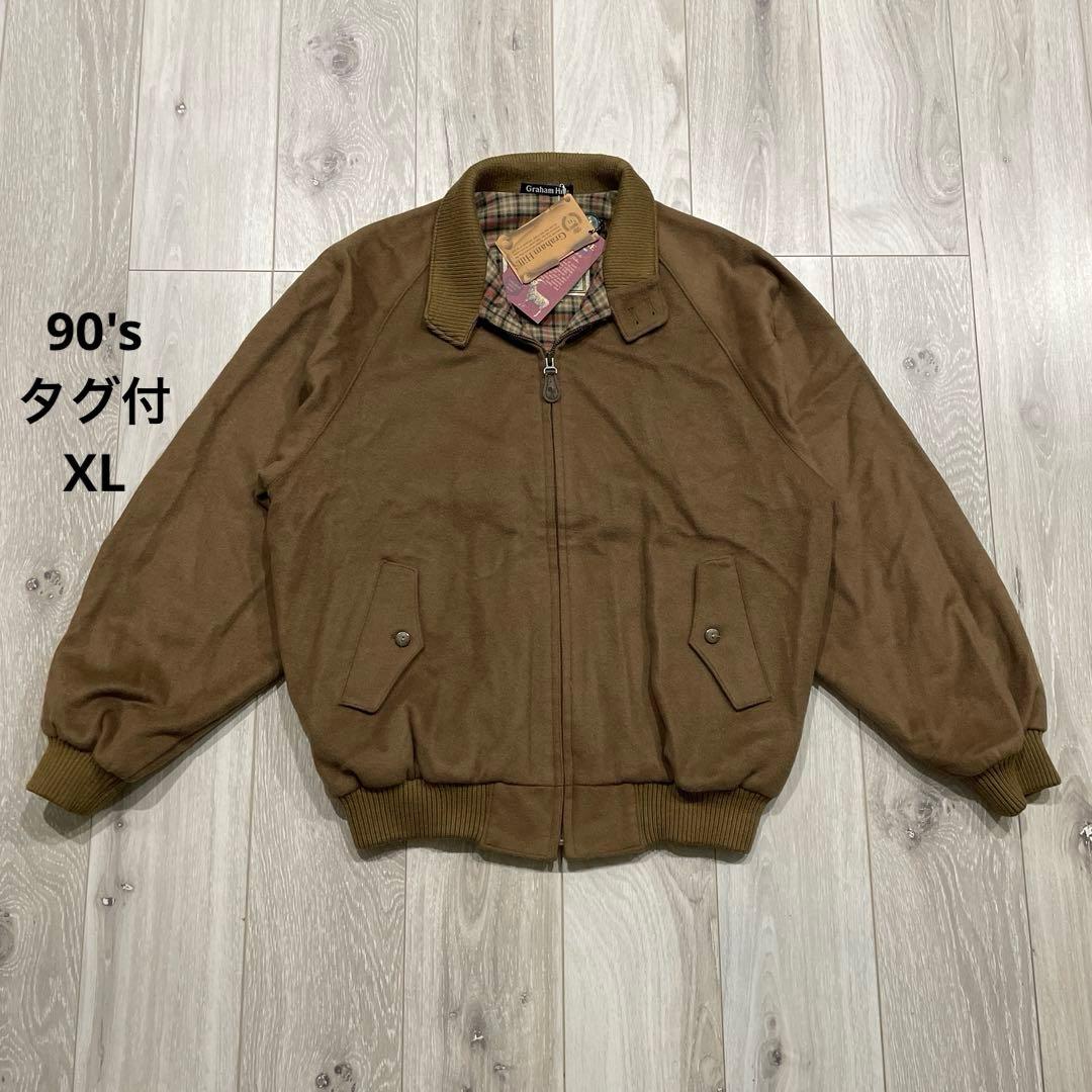 タグ付 90s グラハムヒル カシミヤ混 ハリントンジャケット スイング