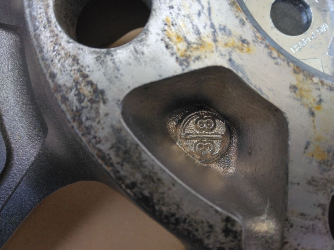 17インチ 5/114,3の7Jオフセット+38アルミホイールのみ中古4本セット