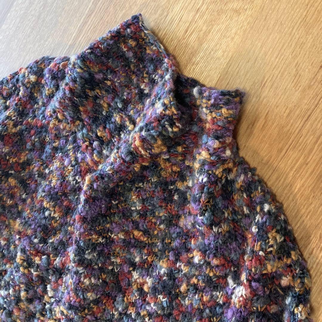 ヨーガンレール 手の込んだカラフル染め収まりの良いオフタートル