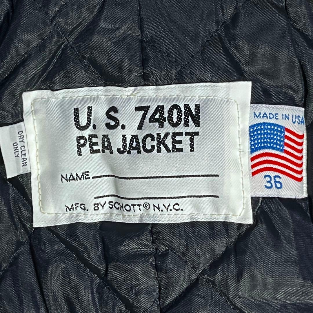 ベクハム♪Schott ショット 740N PEA JACKET 36 黒