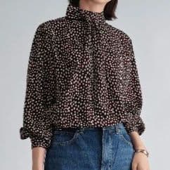 soeju レオパード柄 ボウタイ ブラウス 手洗い可 - メルカリ