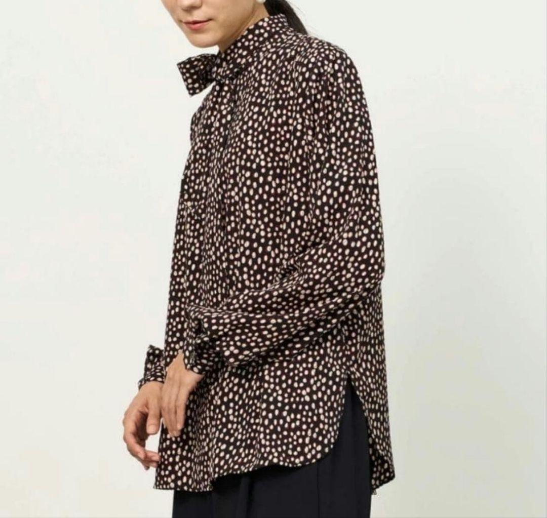 soeju レオパード柄 ボウタイ ブラウス 手洗い可 - メルカリ