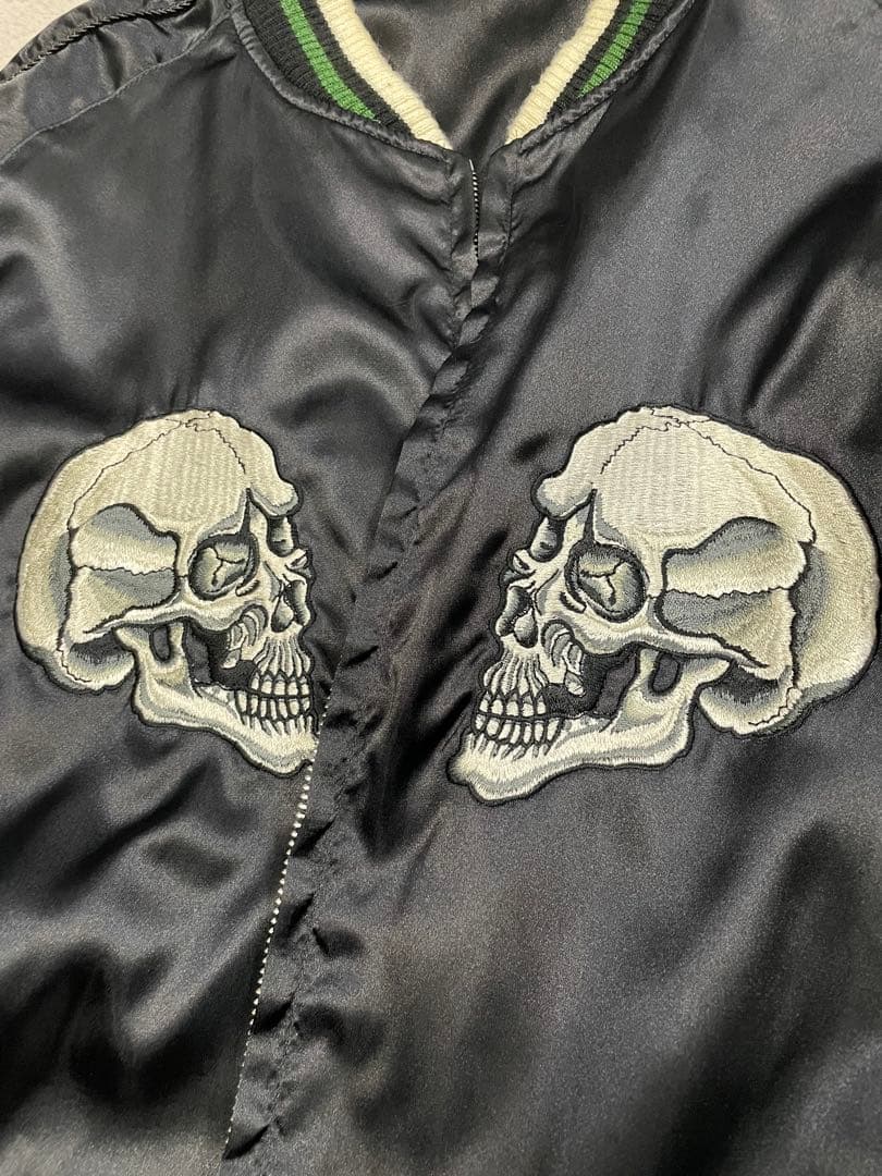 希少】old stussy スカル スカジャン リバーシブル