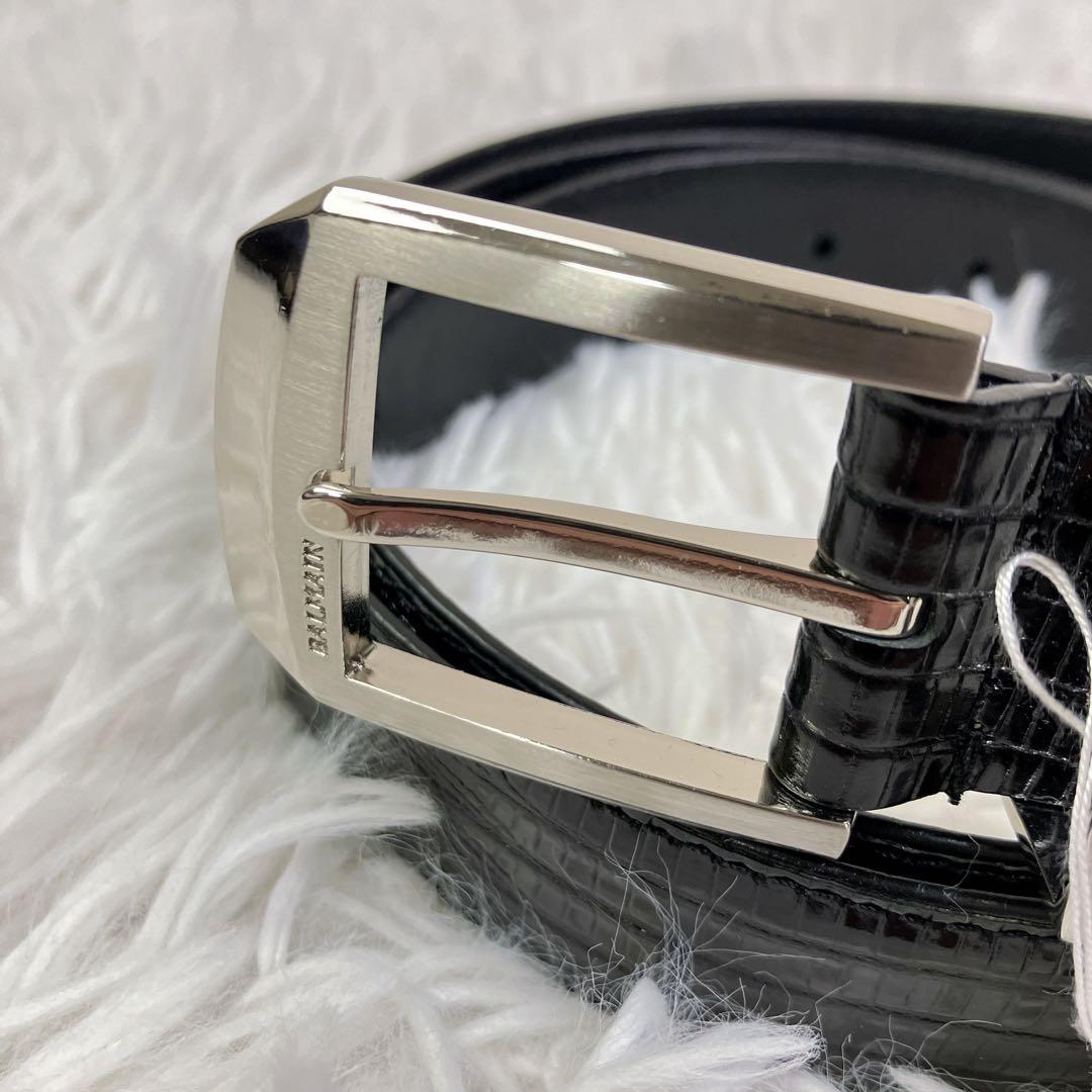 新品】BALMAIN バルマン クロコダイル型押し レザーベルト 本革