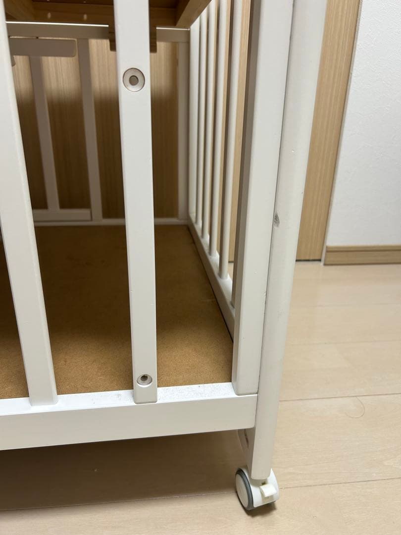 【送料込】KATOJI ミニベビーベッド　ハイタイプ　マットレス・シーツ付