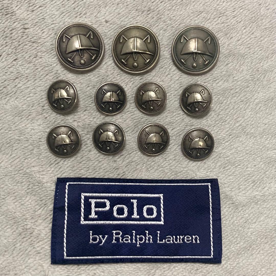 ポロラルフローレン ブレザー用メタルボタン シルバー11個セット