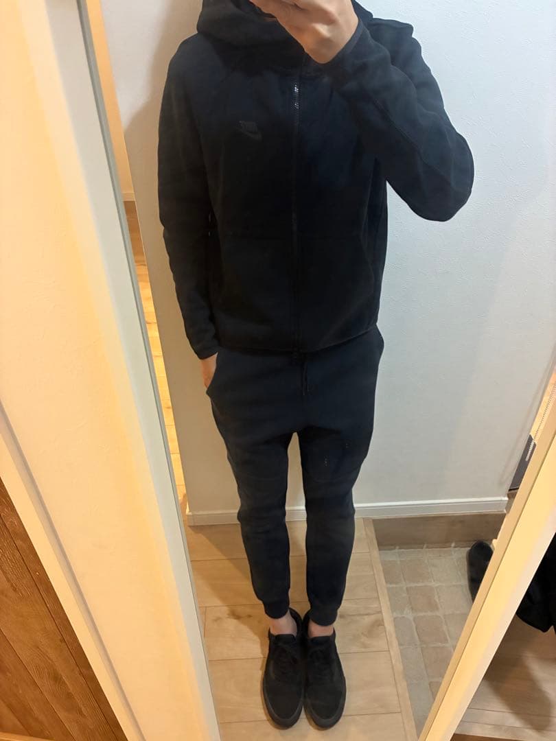 ナイキテックフリース セットアップ 上下 Sサイズ ブラック 黒タグ
