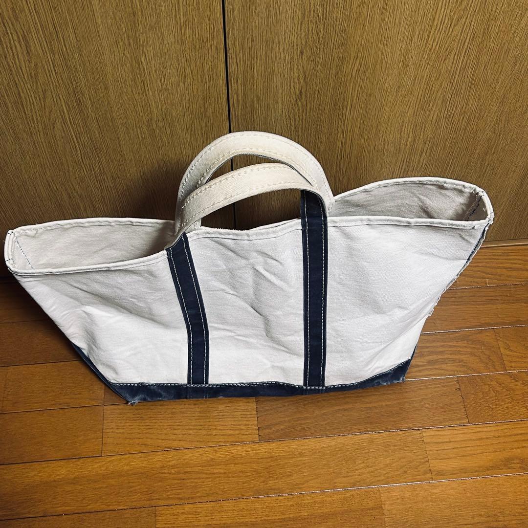L Lビーントートバッグ　ネイビー　ラージ　80's