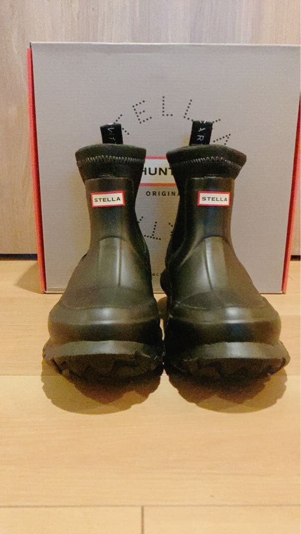 Stella McCartney × HUNTERレインブーツ　ブラック 中古・古着通販】HUNTER (ハンター) STELLA McCARTNEY (ステラ