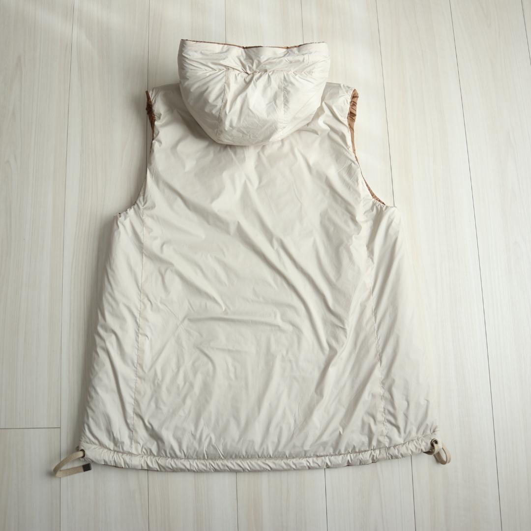 スウィンスウィング　キャメル＝らくだ毛100リバーシブル中綿ベスト　42(XL)
