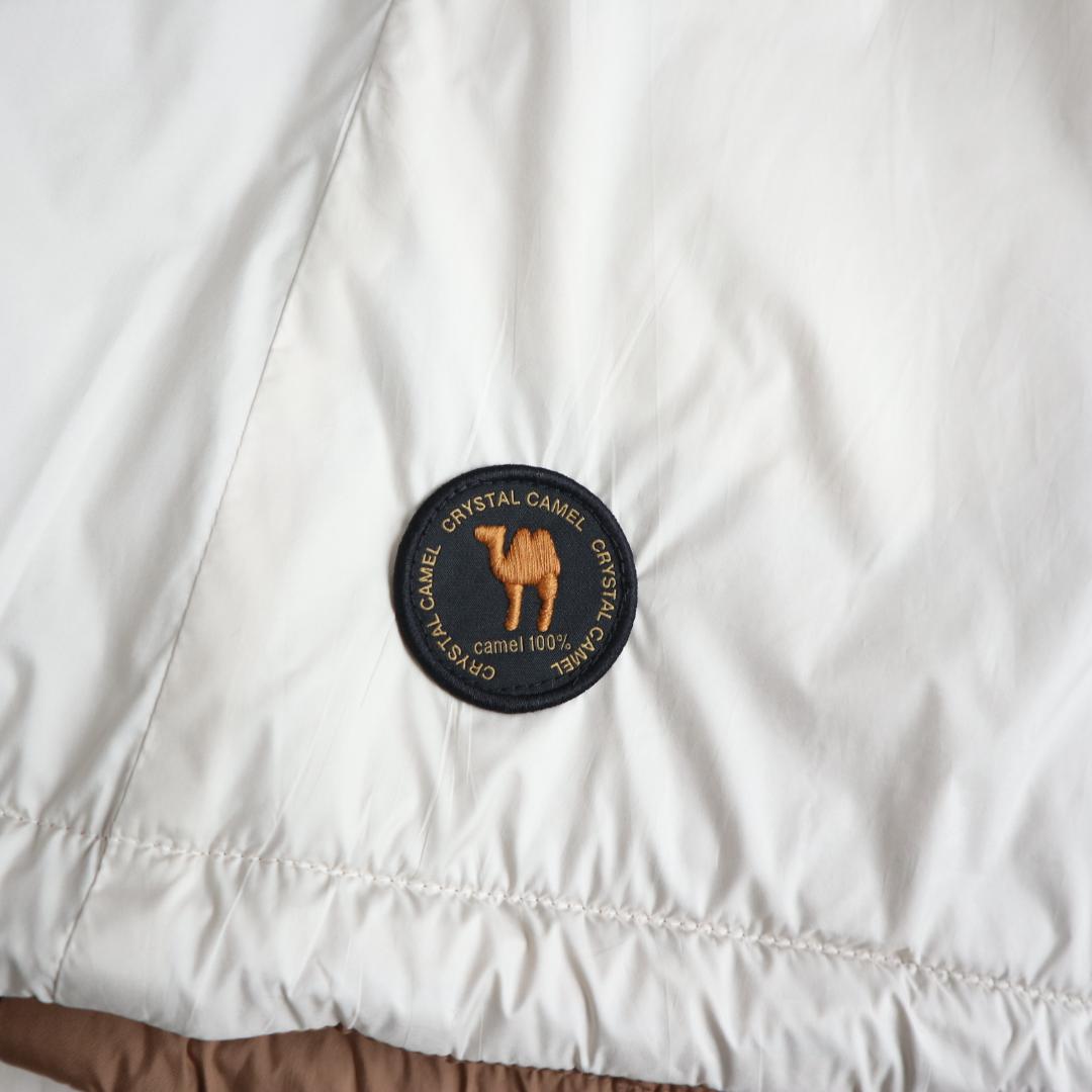 スウィンスウィング　キャメル＝らくだ毛100リバーシブル中綿ベスト　42(XL)