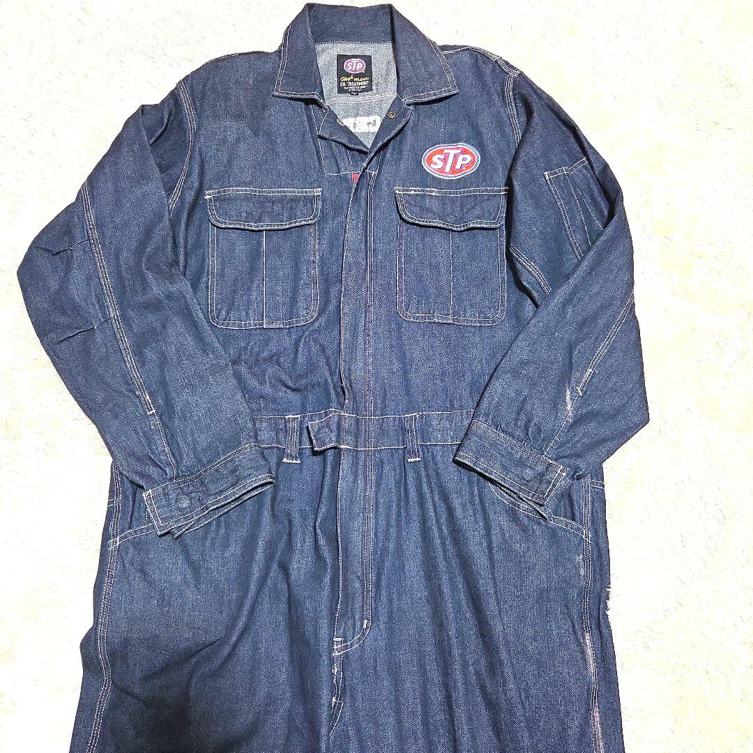 STP デニムつなぎ 3L オールインワン カバーオール 長袖 ツナギ 作業着