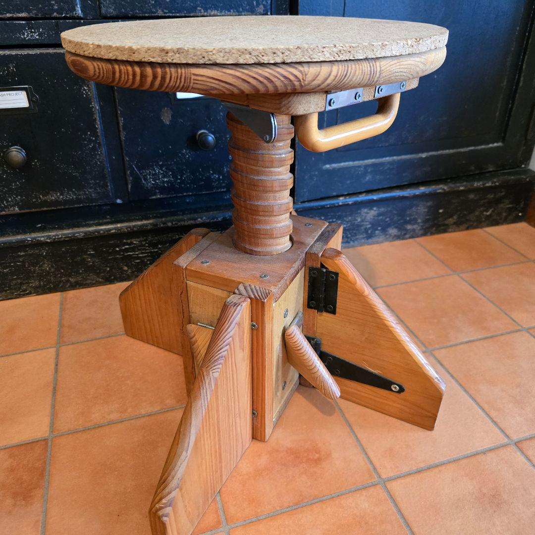 木製 丸イス スツール サイドテーブル 飾り台 古道具 レトロ