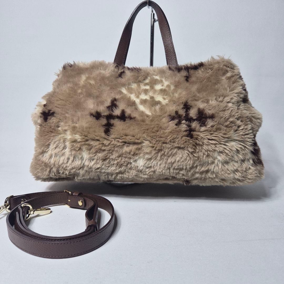 ラシット 2WAY ショルダーバッグ モノグラム ファーバッグ - メルカリ